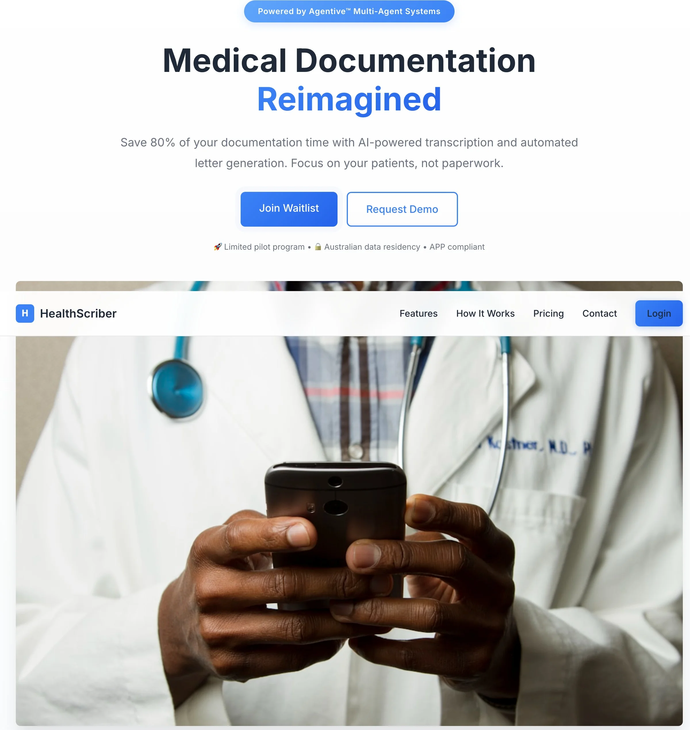 HealthScriber AI-powered medical documentation platform for Australian healthcare providers
