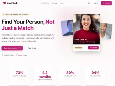 IntentMatch intentional dating and relationship builder app